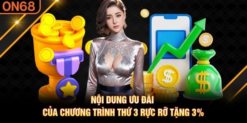 Thứ 3 rực rỡ tặng 3%
